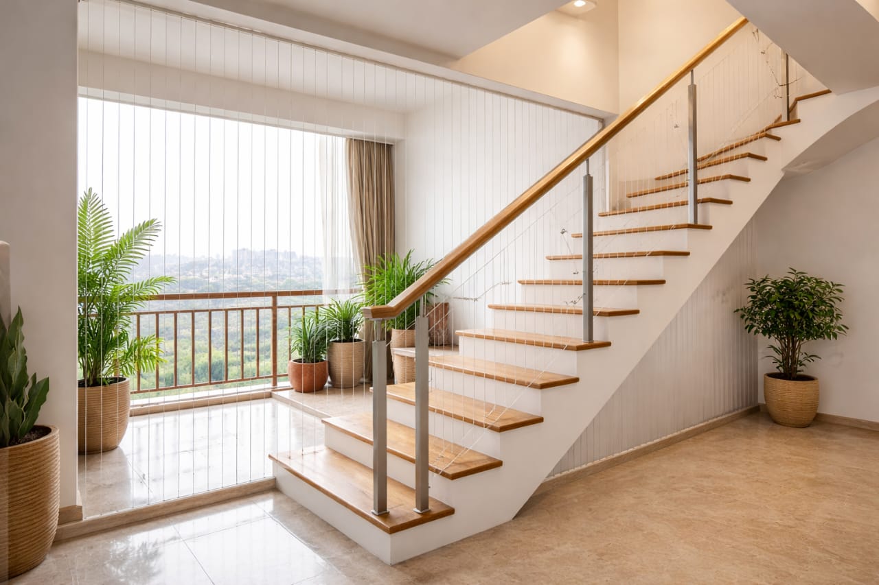 Staircase Safety Invisible Grills